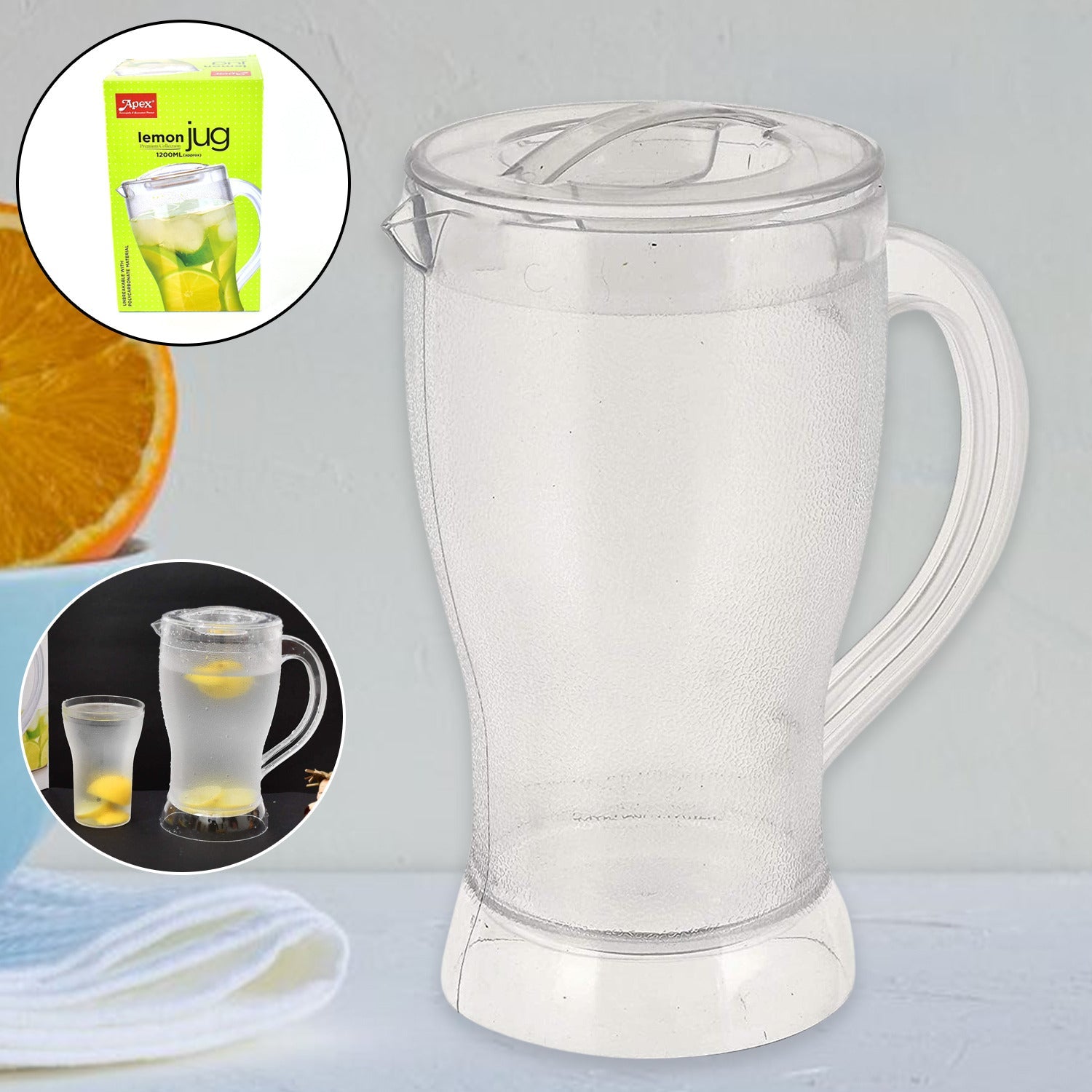 Apex Unbreakable Lemon Jug – 1200 ML (Approx / 1 Pc)