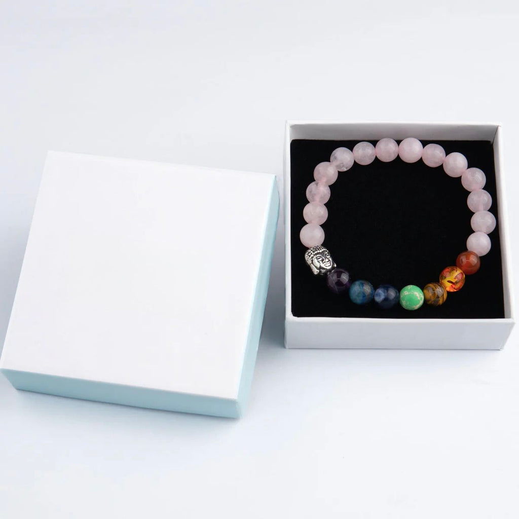7 Chakra Natural Stone Elastic  Bracelet | Patented Design