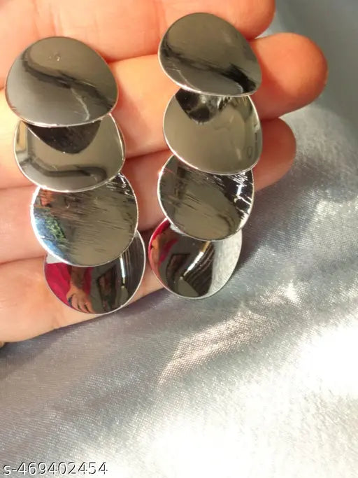 Silver plated Partywear Metaldrop Earrings