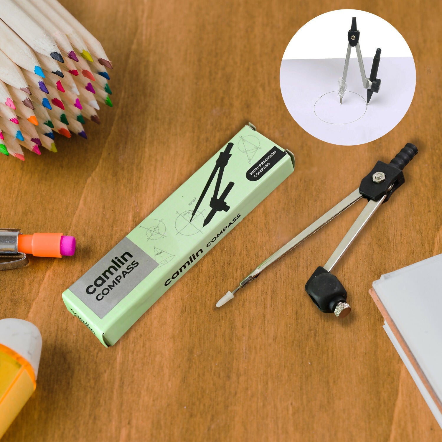 Camlin Compass - Precision Drawing Tool for Circles and Arcs