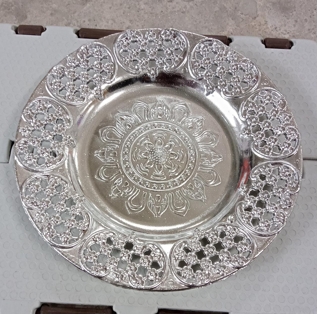 Beautiful 8-Inch Plastic Pooja Thali Set – Perfect for Daily Use & Special Occasions (Plastic)