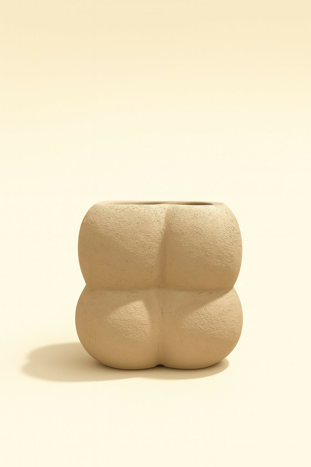 Beige Abstract Bubble Ceramic Planter Pot – Small Sculptural Indoor Plant Pot with Textured Finish for Succulents, Cacti, and Herbs – Modern Minimalist Decorative Pot for Home, Office, or Gifting