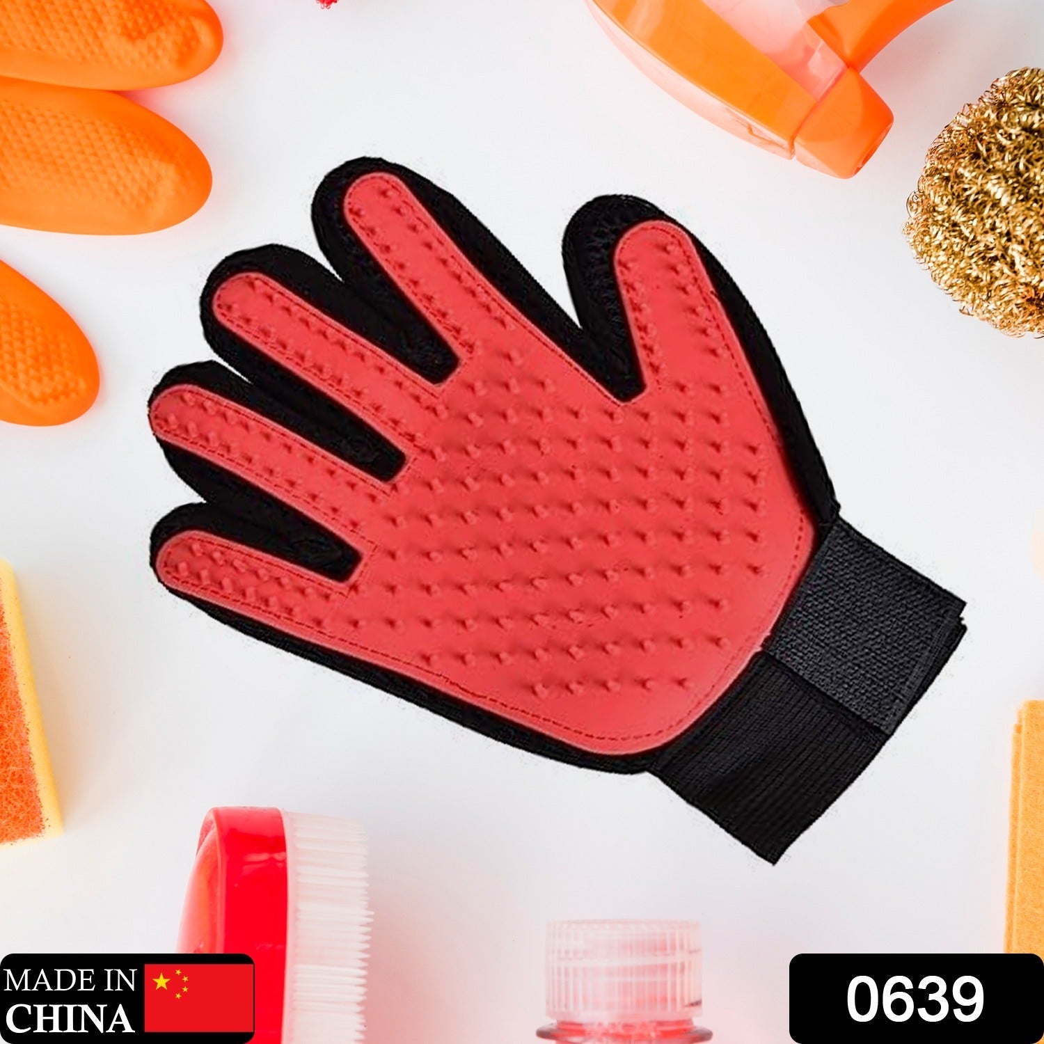1 Pc Red  used in all kinds of household and official kitchen places specially for washing and cleaning utensils and more (1 Pc Red)