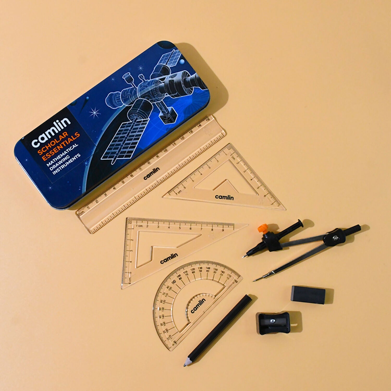 Camlin Scholar Essentials – Mathematical Drawing Instruments Box