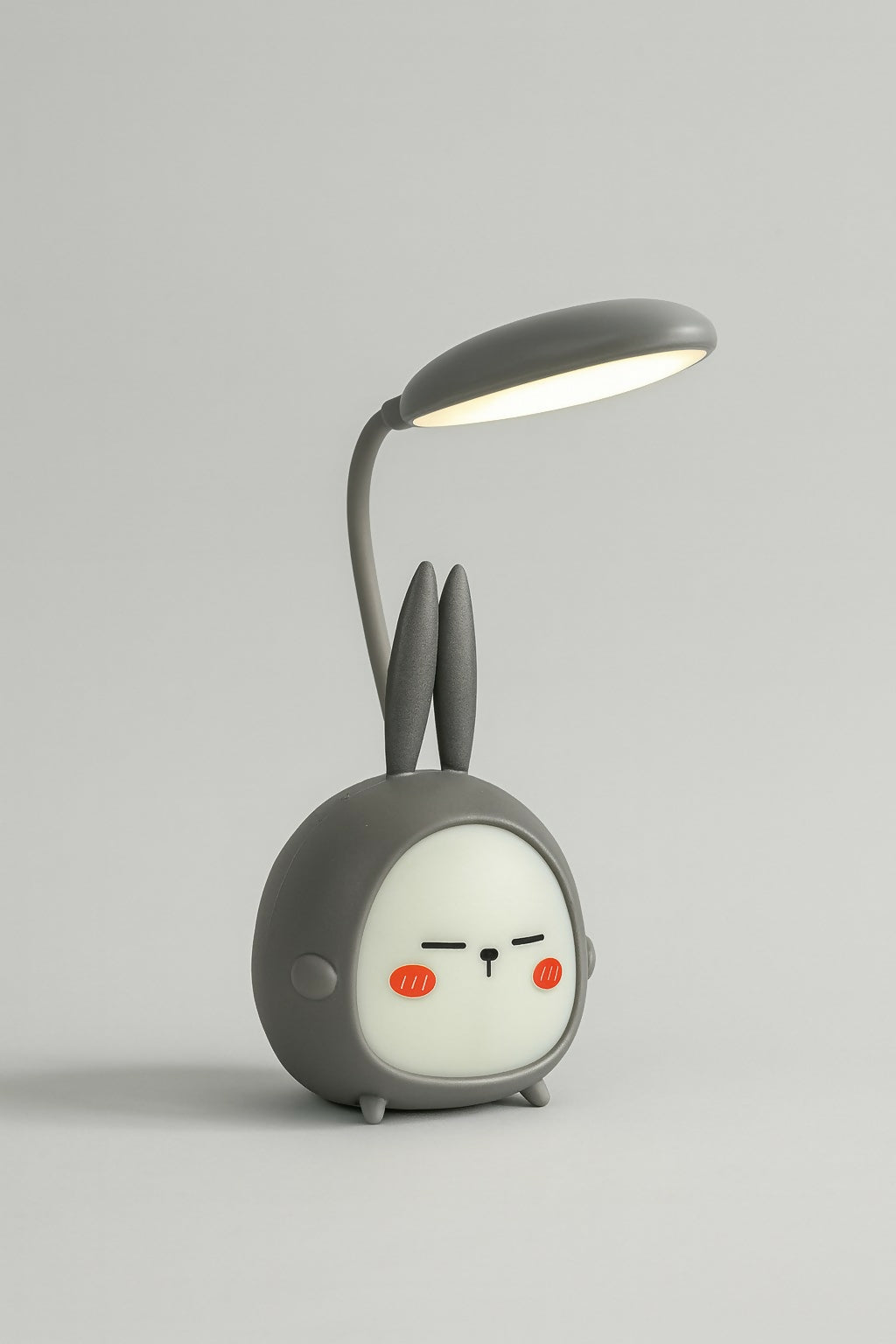 Cute Bunny Shaped LED Desk Lamp with Adjustable Neck – Adorable Cartoon Night Light for Kids, Study, and Home Décor – Soft Warm Light, USB Rechargeable, Eye Protection