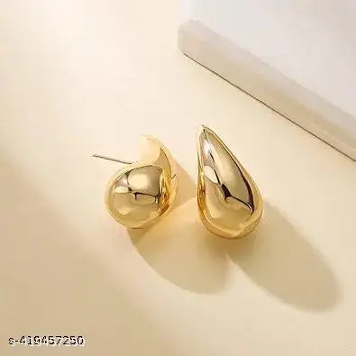 Women's Chic Teardrop Gold Silver Round Stainless Steel Earrings | Kendall Earrings