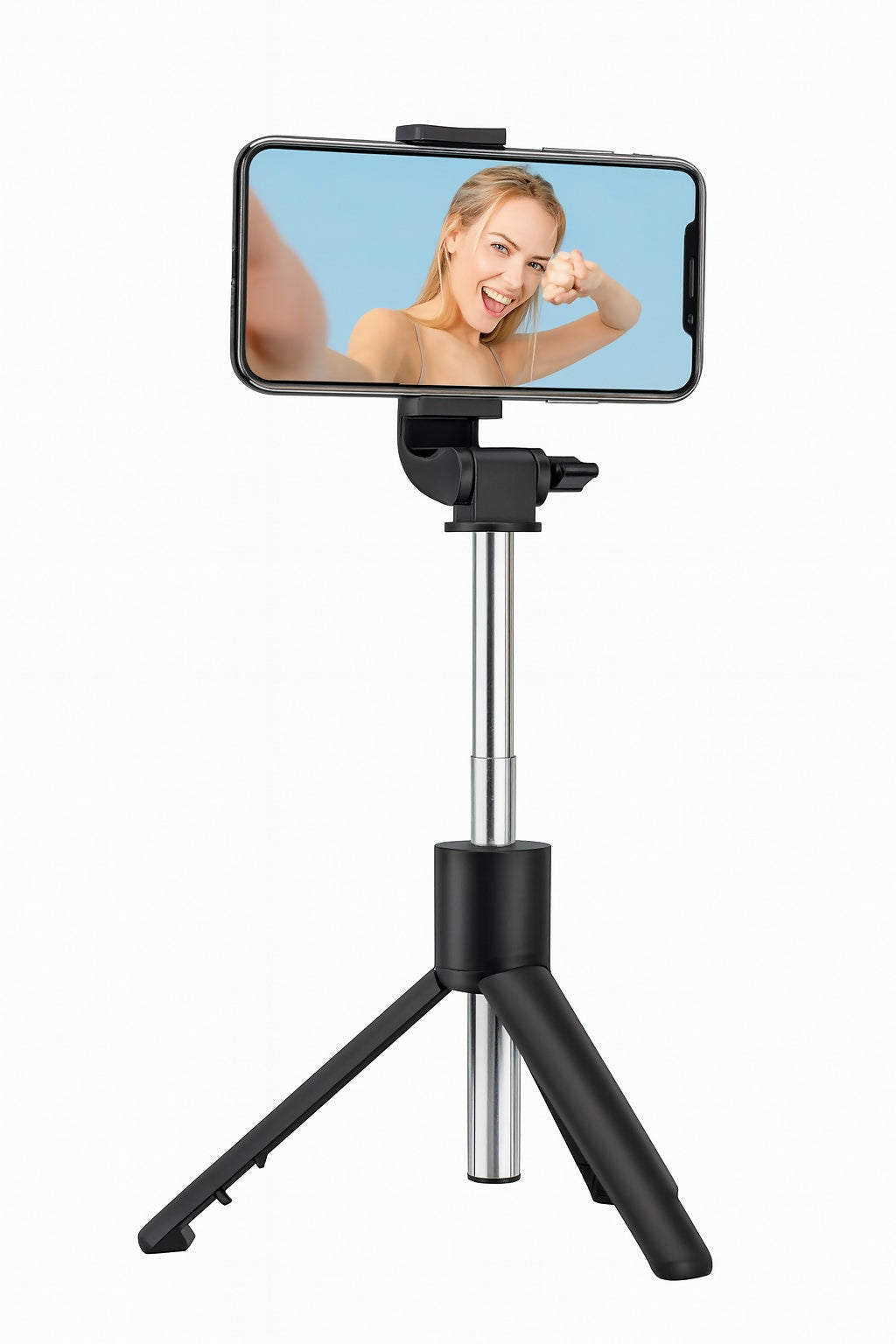 RLS 3-in-1 Selfie Stick Tripod with Detachable Wireless Remote & LED Fill Light for Smartphones – Extendable Portable Selfie Stick Stand with Adjustable Phone Holder for Selfies, Vlogging, Video Calls & Travel