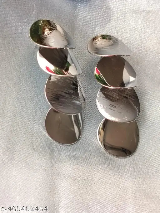 Silver plated Partywear Metaldrop Earrings