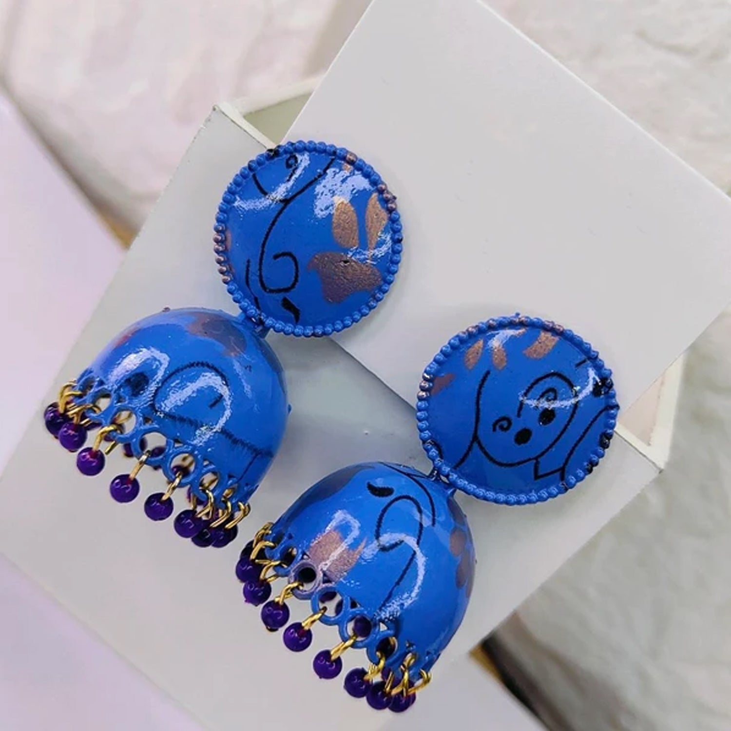 Jhumka Earrings / Buti for Women & Girls (1 Pair / Mix Color & Design)