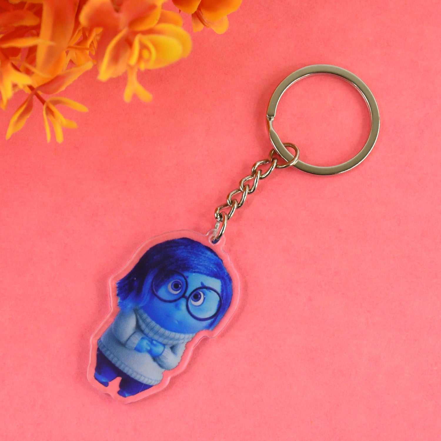 Cartoon Character-Themed Acrylic Keychain (1 Pc)