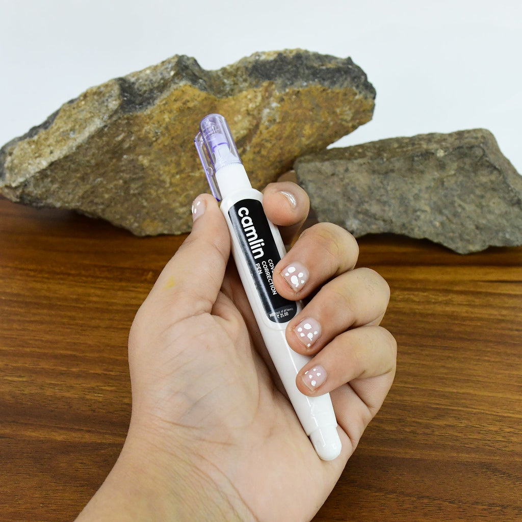 Camlin Cover It Correction Pen – Quick Dry & Smooth Coverage