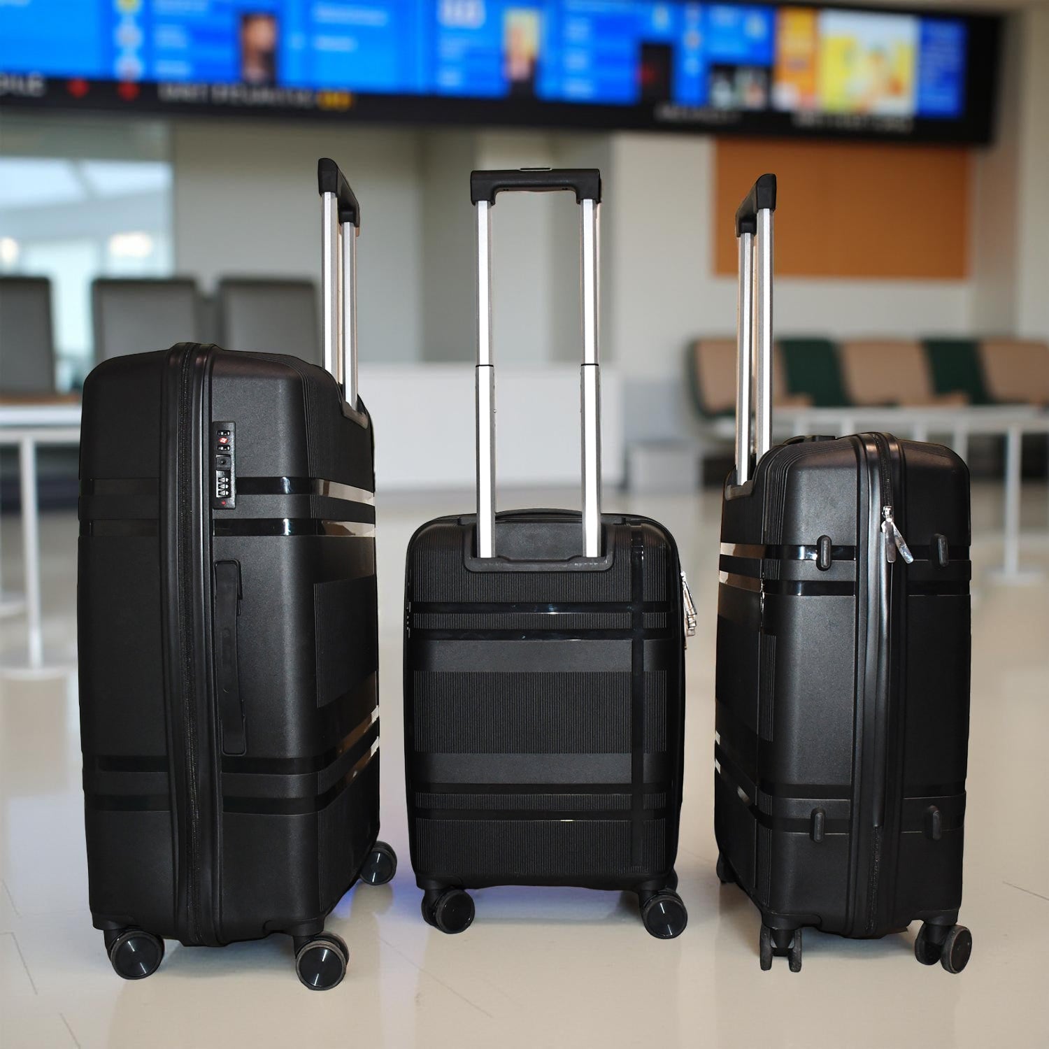 Mix Color Hard-Shell Luggage Trolley 4-Pc (set)