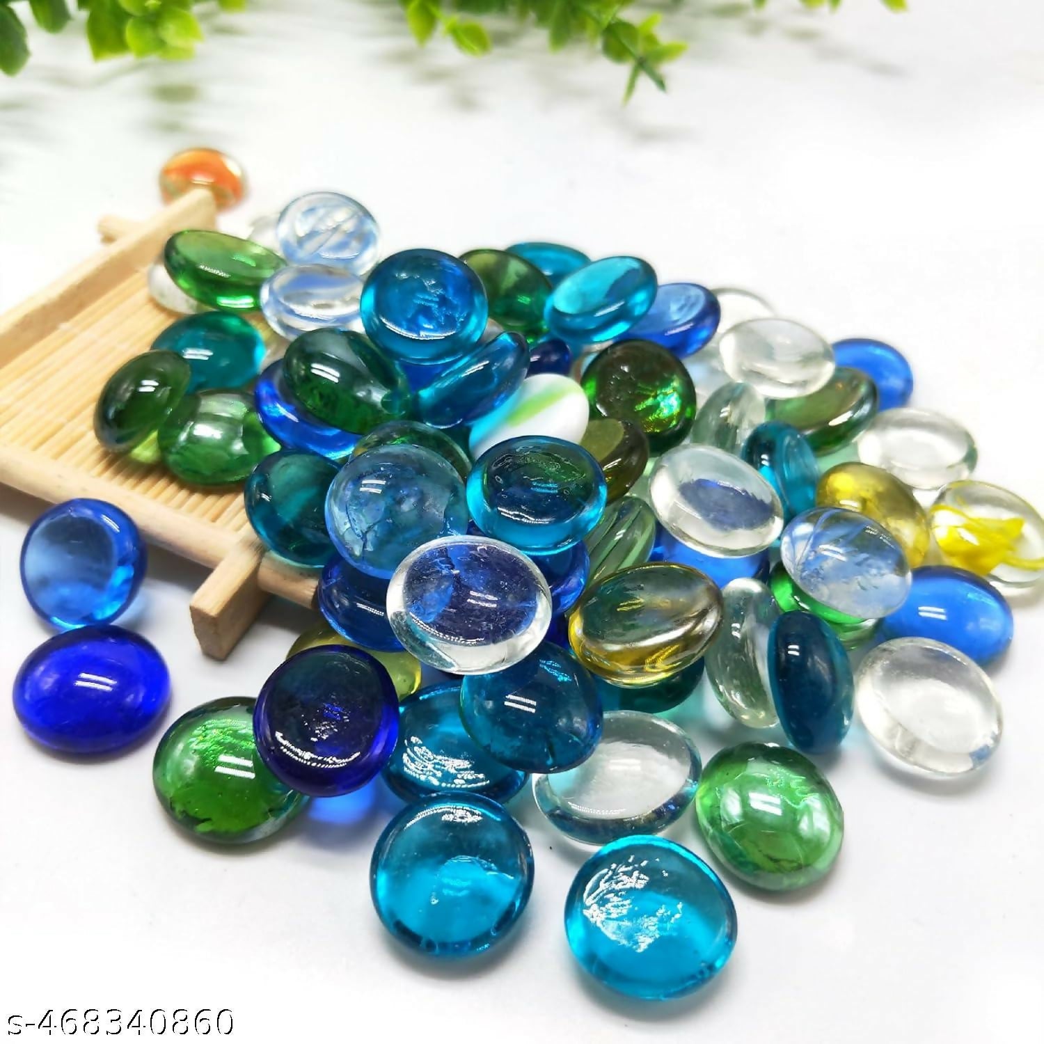 Decorative Flat Glass Pebbles – Assorted Colors