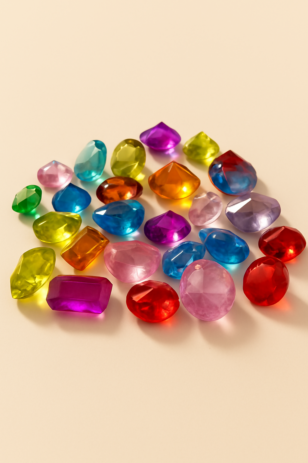 Multicolor Acrylic Gems – Assorted Diamond Cut Decorative Stones for Crafts, Vase Fillers & Party Decor