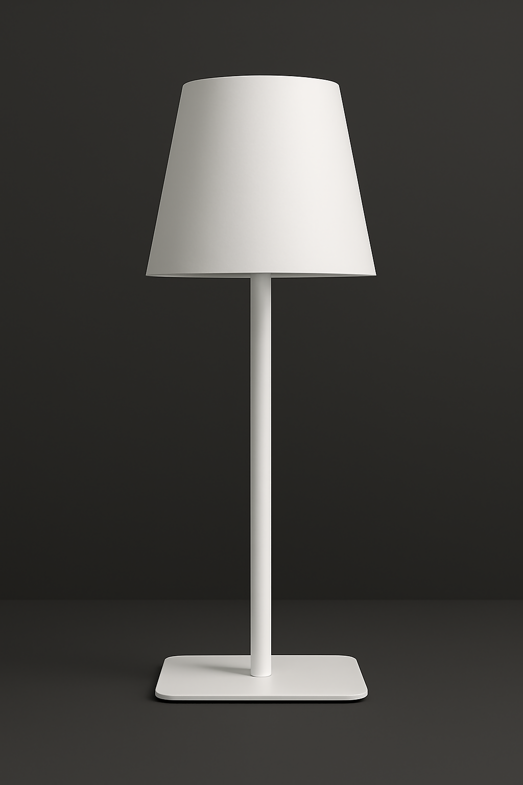 HOME DECOR Minimalist LED Table Lamp – Warm Light, Modern Bedside/Desk Lamp (White)