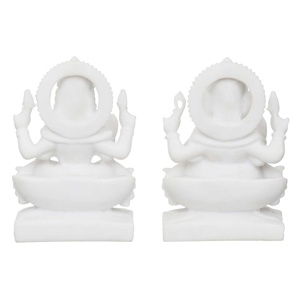 Laxmi Ganesha Idol Marble Murti For Puja Home Diwali Decoration Gifts