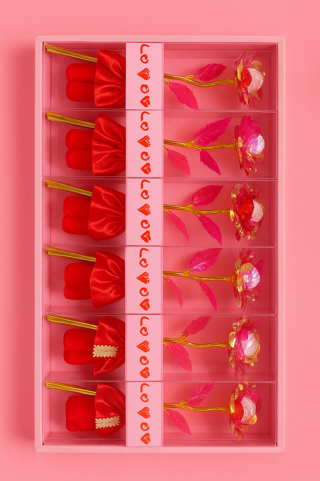 Luxury Artificial Rose with Cute Teddy in Skirt Gift Set – Pack of 6 | "I Love You" Romantic Valentine Gift Hamper | Decorative Forever Rose with Mini Plush Bear in Designer Pink Box for Anniversary, Birthday, Propose Day & Gifting