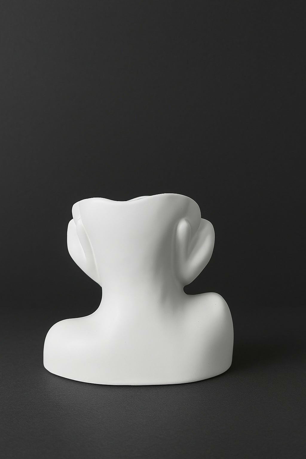 HOME DECOR Minimalist White Face Planter Pot – Artistic Resin Female Head Resting on Hands Design for Succulent & Flower Display – Modern Matte Sculpture Pot for Tabletop, Shelf, or Gifting – Elegant Home Decor Accent