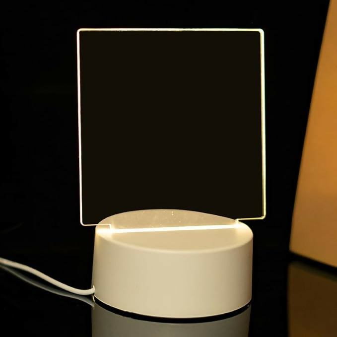 Customizable LED Acrylic Night Lamp with USB Base and pen – DIY Engraving Light Box with Glowing Edge for Personalized Gifts, Bedroom Decor, or Desk Display – Touch Control Acrylic Panel Light for Kids & Adults