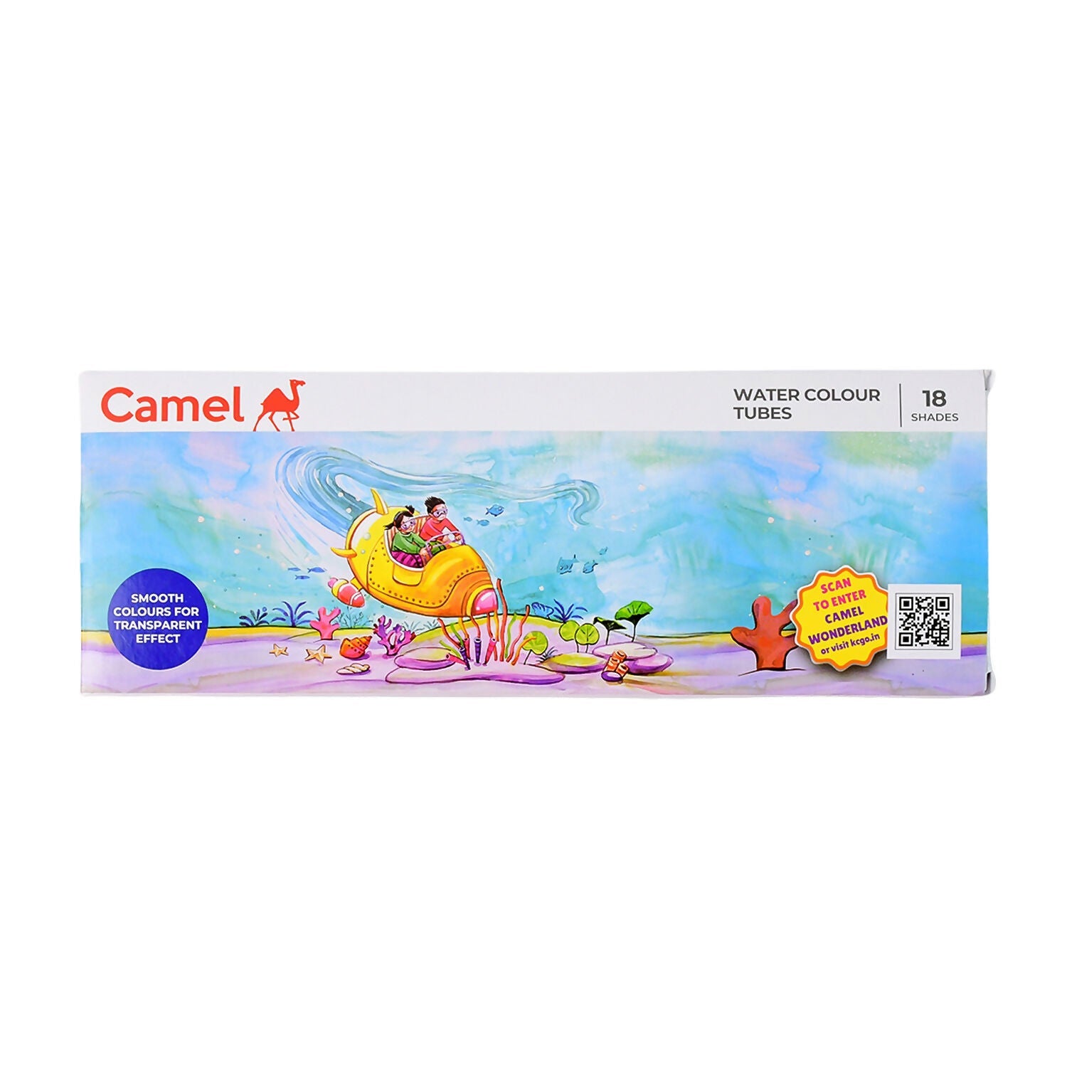 Camel Water Colour Tubes 18 Assorted Shades for Students and Artists (5 ml each)