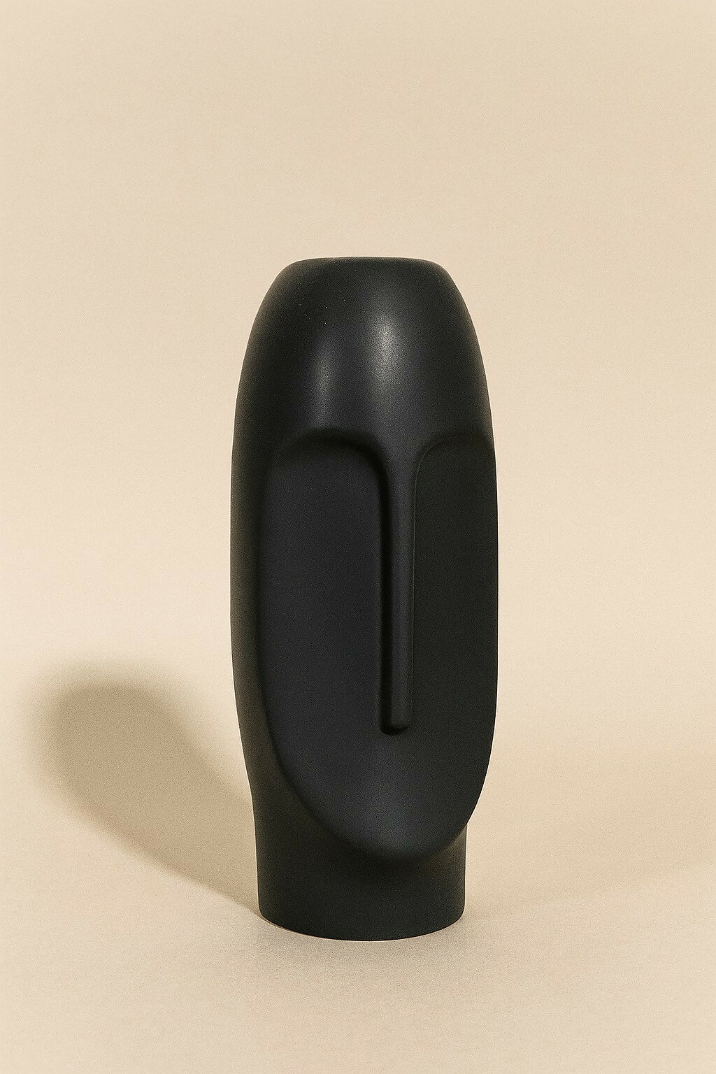 HOME DECOR Modern Black Abstract Face Sculpture for Home Decor – Matte Finish Artistic Human Head Figurine for Center Table, Living Room, Shelf Styling, Office Decor – Minimalist Resin Statue Showpiece