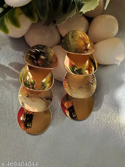 Gold plated Partywear Metaldrop Earrings