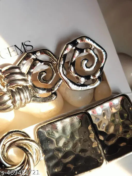 Combo Of 6 Silverplated Silverplated trendy Partywar Earrings