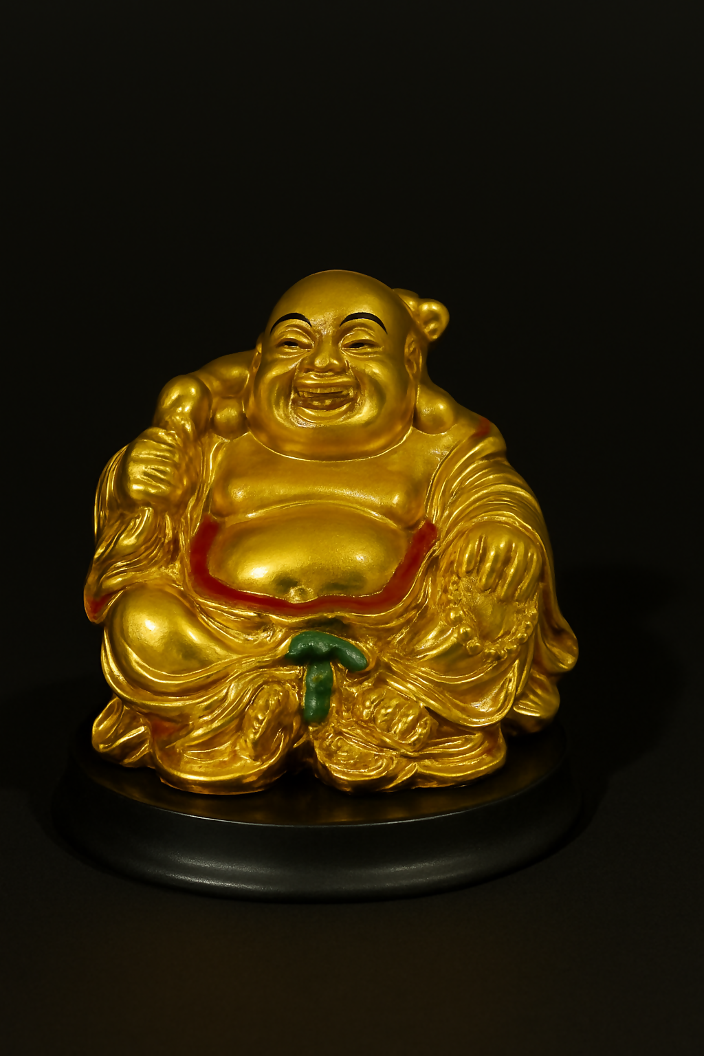 Golden Laughing Buddha Idol for Home Decor – Smiling Buddha Statue