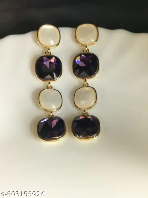 Partywear Antitarnish Tessel Earrings with Different Colors