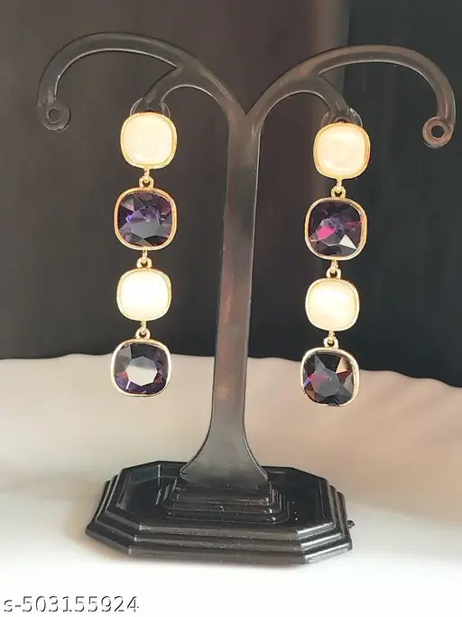 Partywear Antitarnish Tessel Earrings with Different Colors