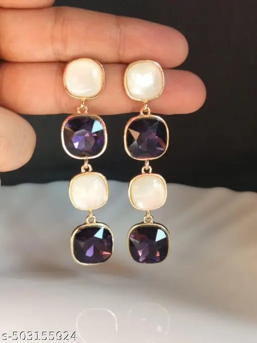 Partywear Antitarnish Tessel Earrings with Different Colors
