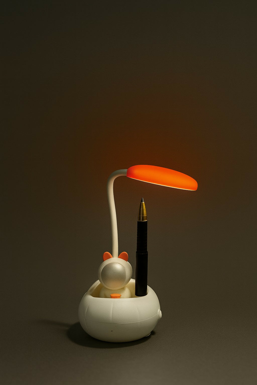 Cute Astronaut Chicken Night Lamp with LED Desk Light – USB Rechargeable, 360° Flexible Hose, Eye-Caring Reading Light for Kids Bedroom, Study Table & Space-Themed Home Décor