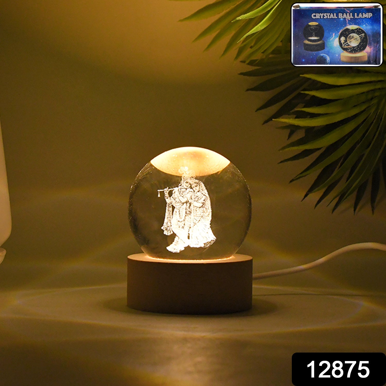 3D Crystal Ball lamps for Bedroom 3D Lamps for Home Decoration 3D Crystal Ball Night Light Gifts for Women Gifts for Men Room Decor Items for Bedroom for Friend and Family (1 Pc)