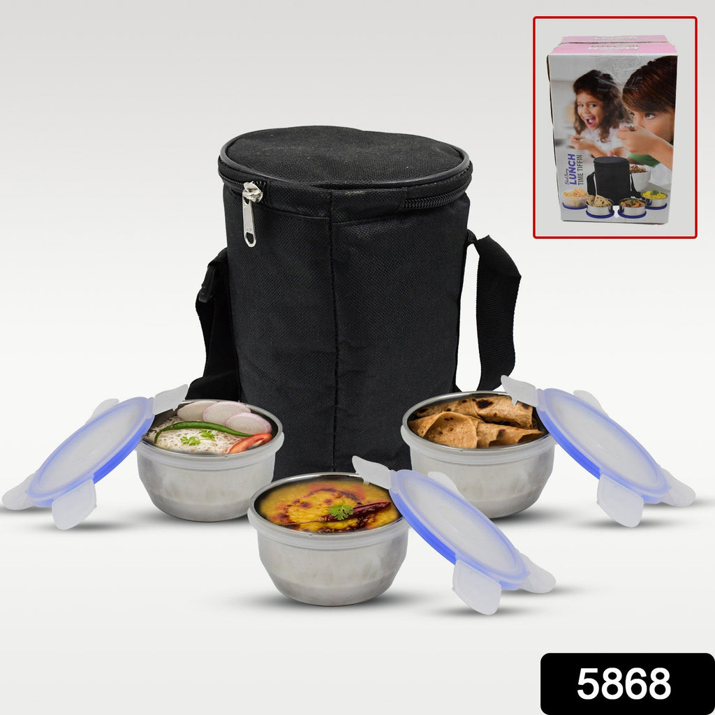 Stainless Steel Lunch Box - Multi-Compartment Airtight Container for Office, School & Travel