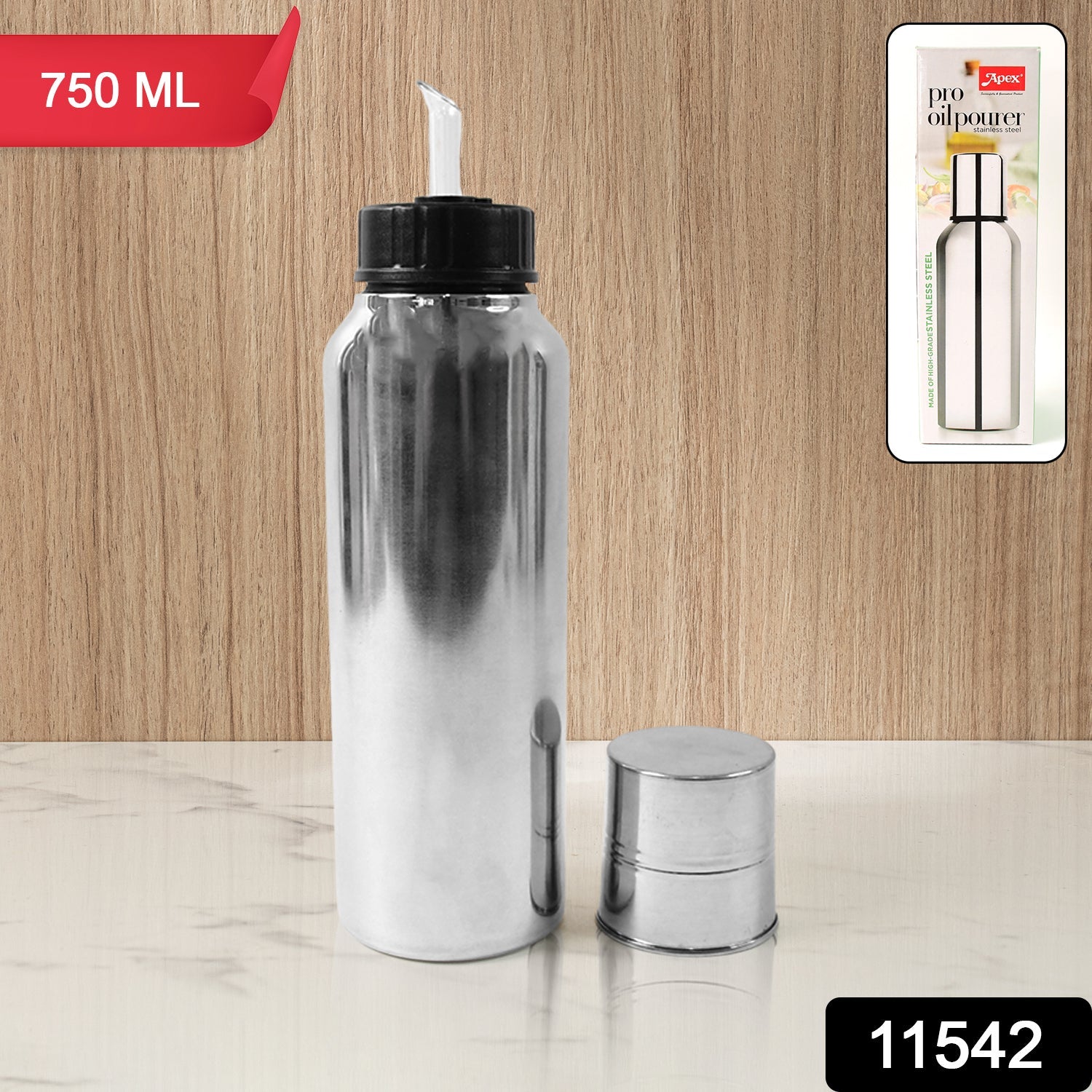 Apex Pro Stainless Steel Oil Pourer – 750ml (1 Pc)