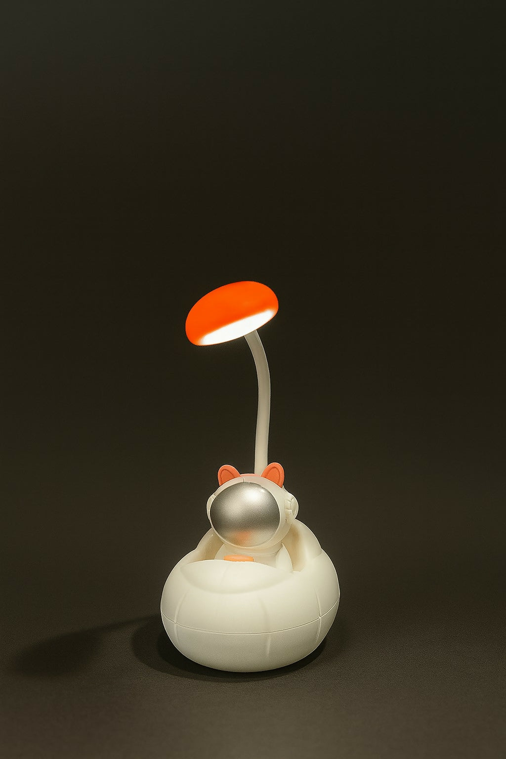 Cute Astronaut Chicken Night Lamp with LED Desk Light – USB Rechargeable, 360° Flexible Hose, Eye-Caring Reading Light for Kids Bedroom, Study Table & Space-Themed Home Décor