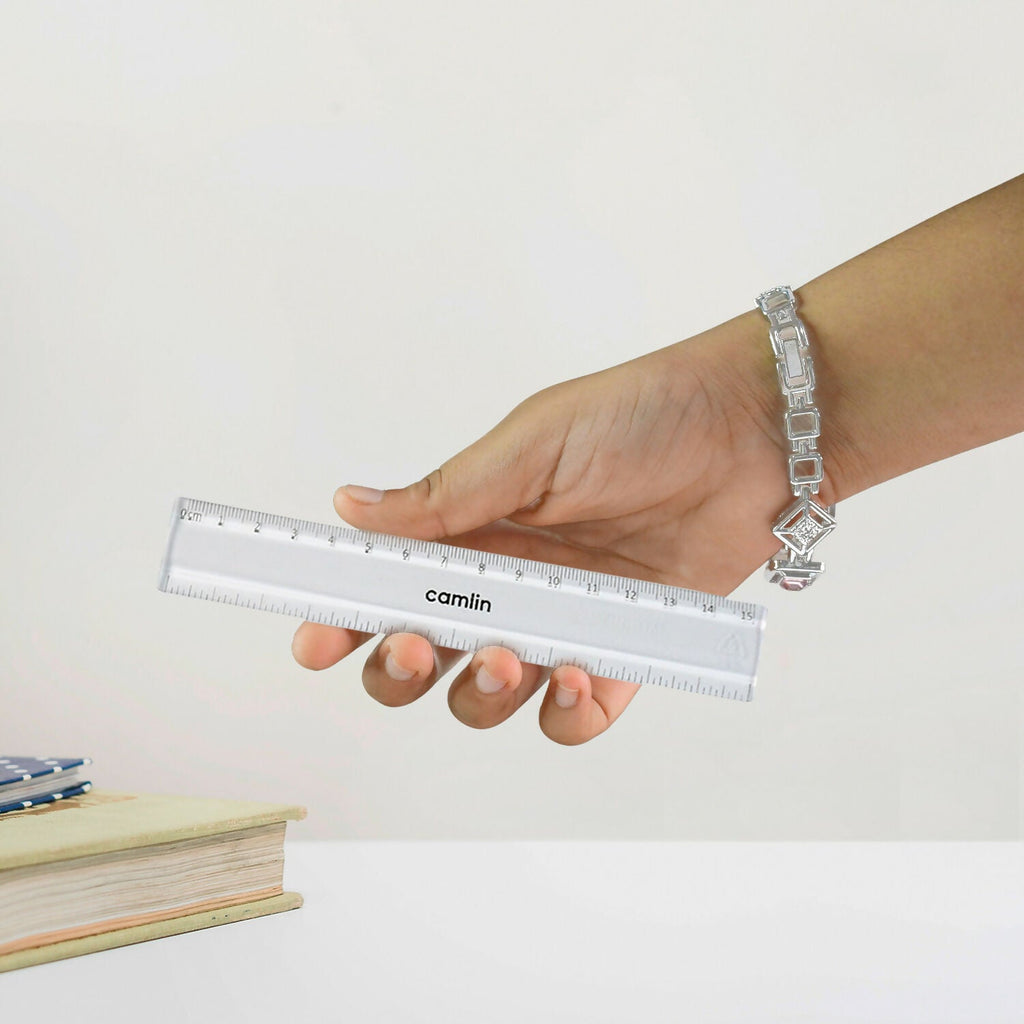 Camlin 15 cm Transparent Plastic Scale Pack of 10 Units