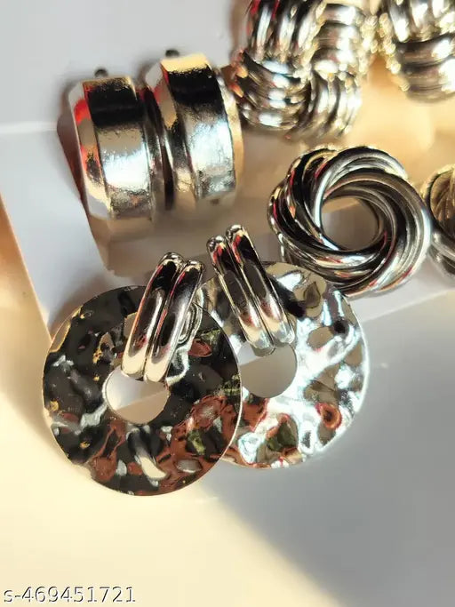 Combo Of 6 Silverplated Silverplated trendy Partywar Earrings