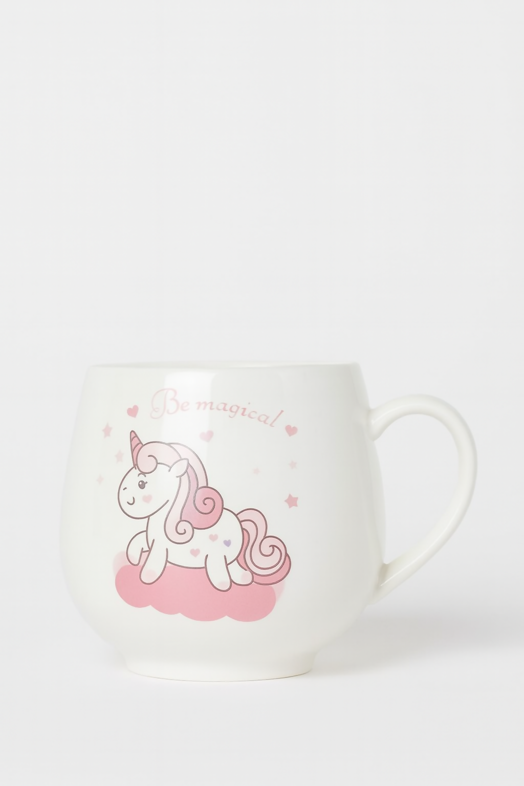 Dreamy Unicorn Coffee Mug with Rainbow & Clouds Print | Cute Ceramic Milk Mug for Kids, Girls, Birthday Gift & Office Desk | Large Capacity Tea Cup with Pastel Pink Background | Fun Cartoon Design