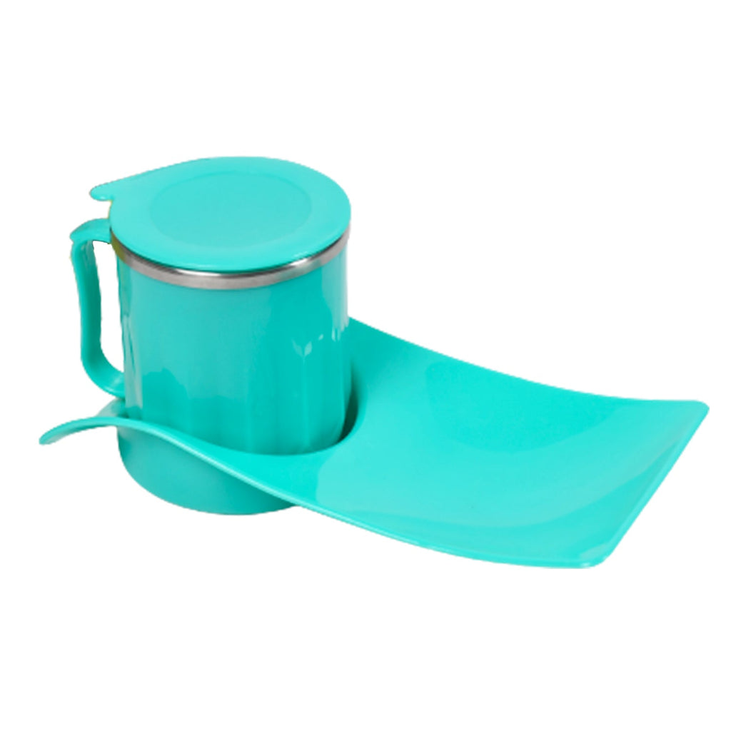 Customize Snack Tray with 350ml Steel Cup for Kids & Home Use