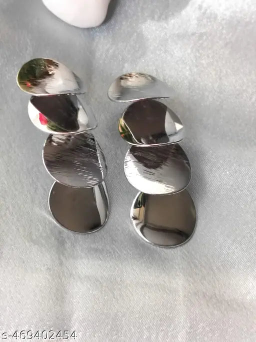 Silver plated Partywear Metaldrop Earrings