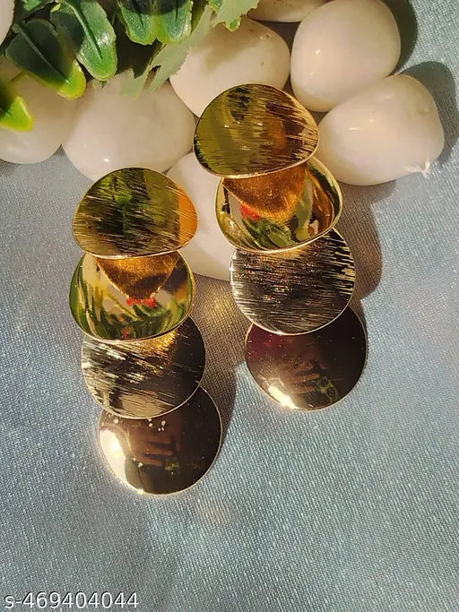 Gold plated Partywear Metaldrop Earrings