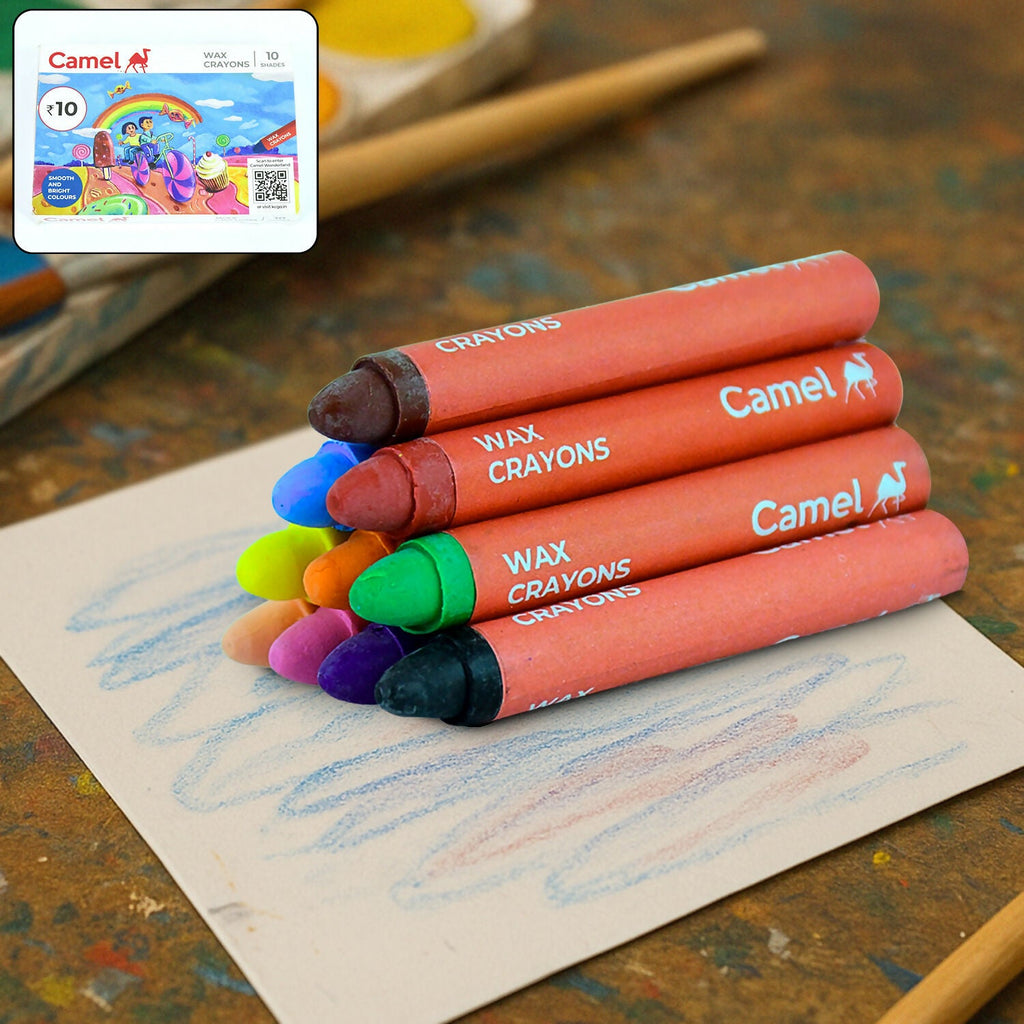 Camel Wax Smooth Crayons - 10 Shades