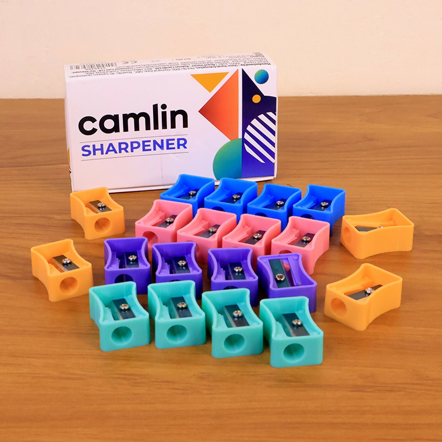 Camlin Sharpener – High Precision, Durable Blade, Easy Grip – Pack of 20 Units