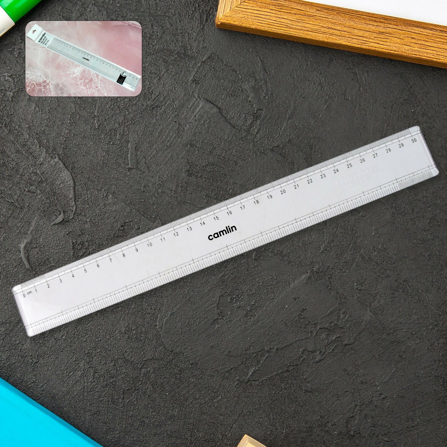Camlin 30 cm Transparent Plastic Scale Ruler (1 Pc)