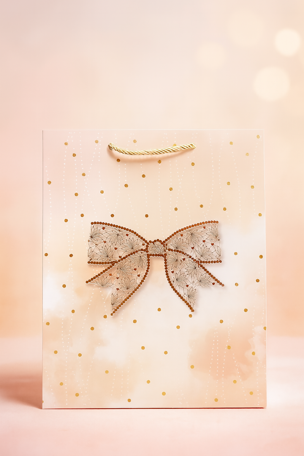 Luxury Designer Gift Bag Set – Set of 4 Elegant Reusable Paper Bags Pink, Blue, Purple & Peach Pastel Gradient