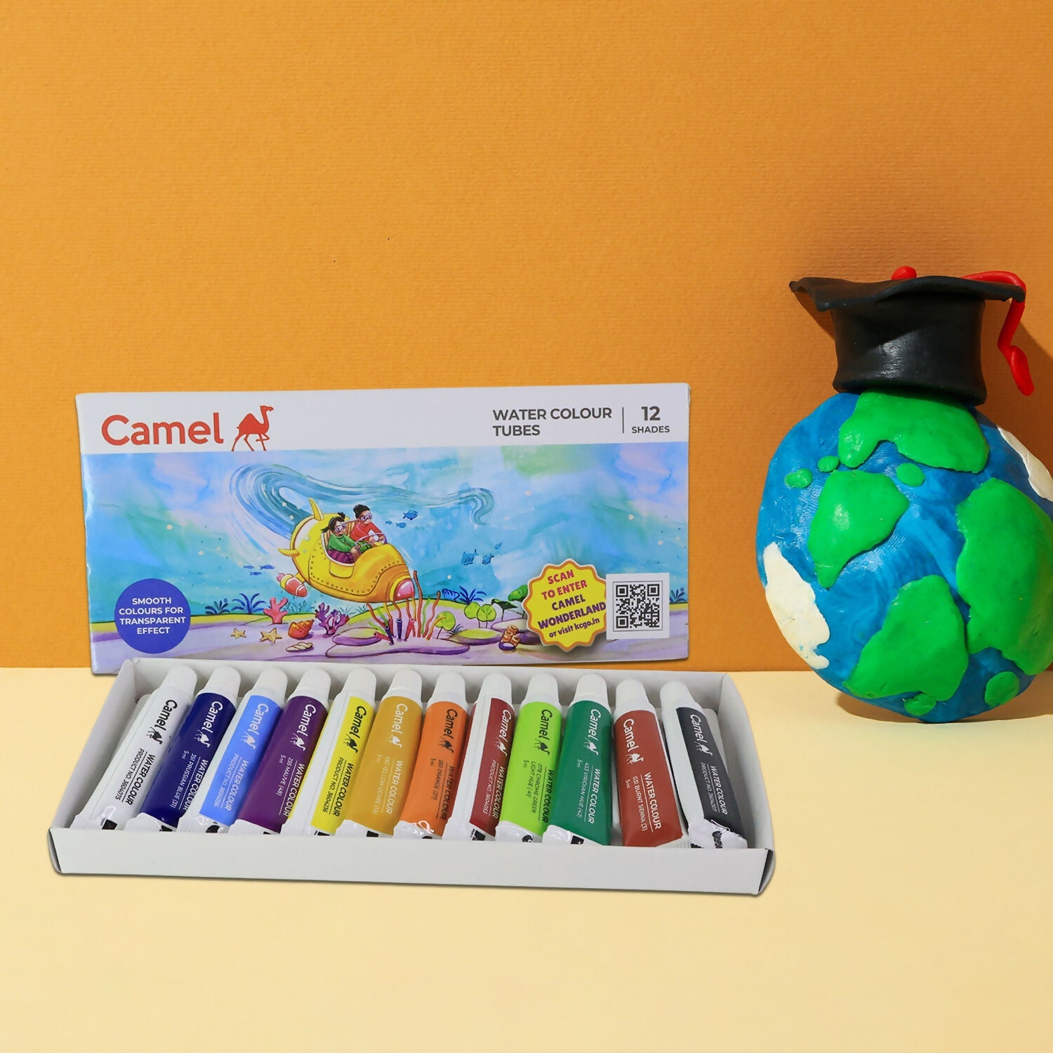 Camel Water Colour Tubes 12 Shades (5 ml Each)