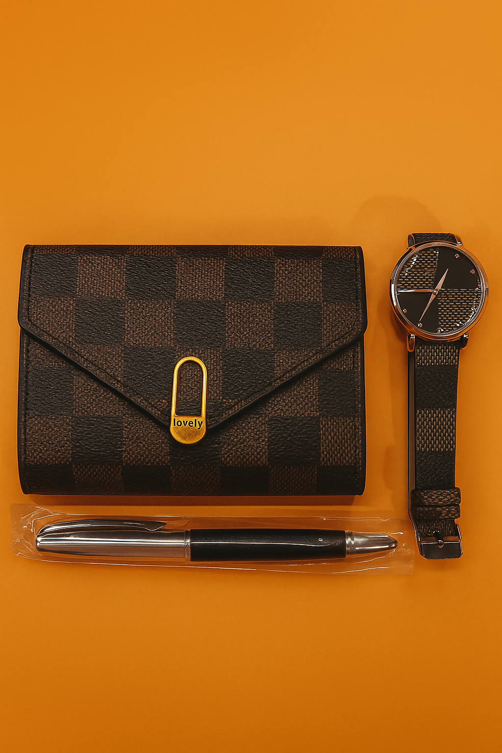 Luxury 3-in-1 Gift Set for Men – Premium Black Leather Wallet, Elegant Metal Ballpoint Pen, and Stylish Designer Wristwatch with Textured Strap – Perfect Corporate, Birthday, or Anniversary Gift in Satin-Lined Box