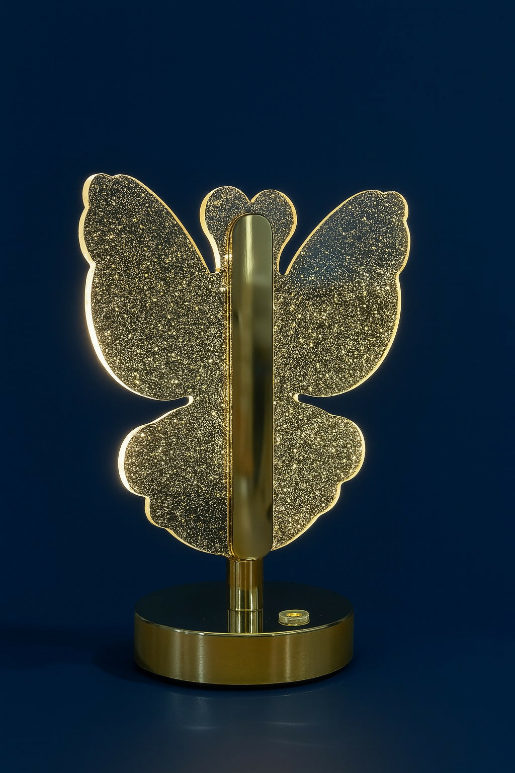 HOME DECOR Luxury Golden Butterfly LED Table Lamp – Glitter Acrylic Decorative Light for Bedroom, Kids Room, Living Room, Study Table & Gift – Warm Ambient Night Light
