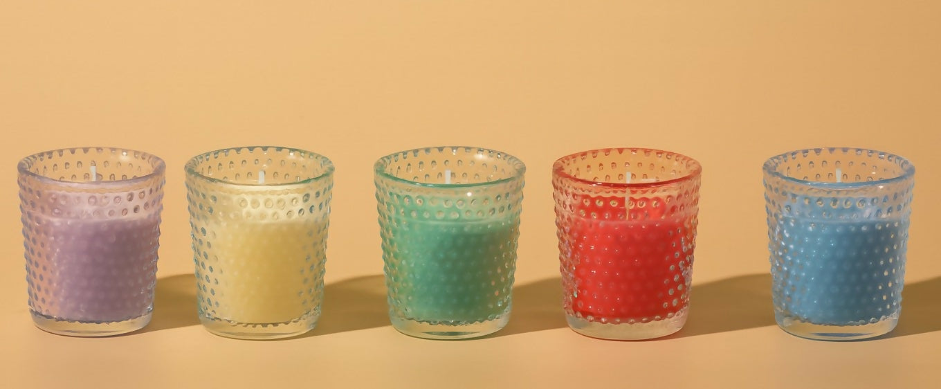 Home Aroma Scented Candle Jar Set of 6 | Colorful Floral Fragrance Candles in Gift Boxes | Long-Lasting Aromatherapy Candles for Home, Spa & Gifting